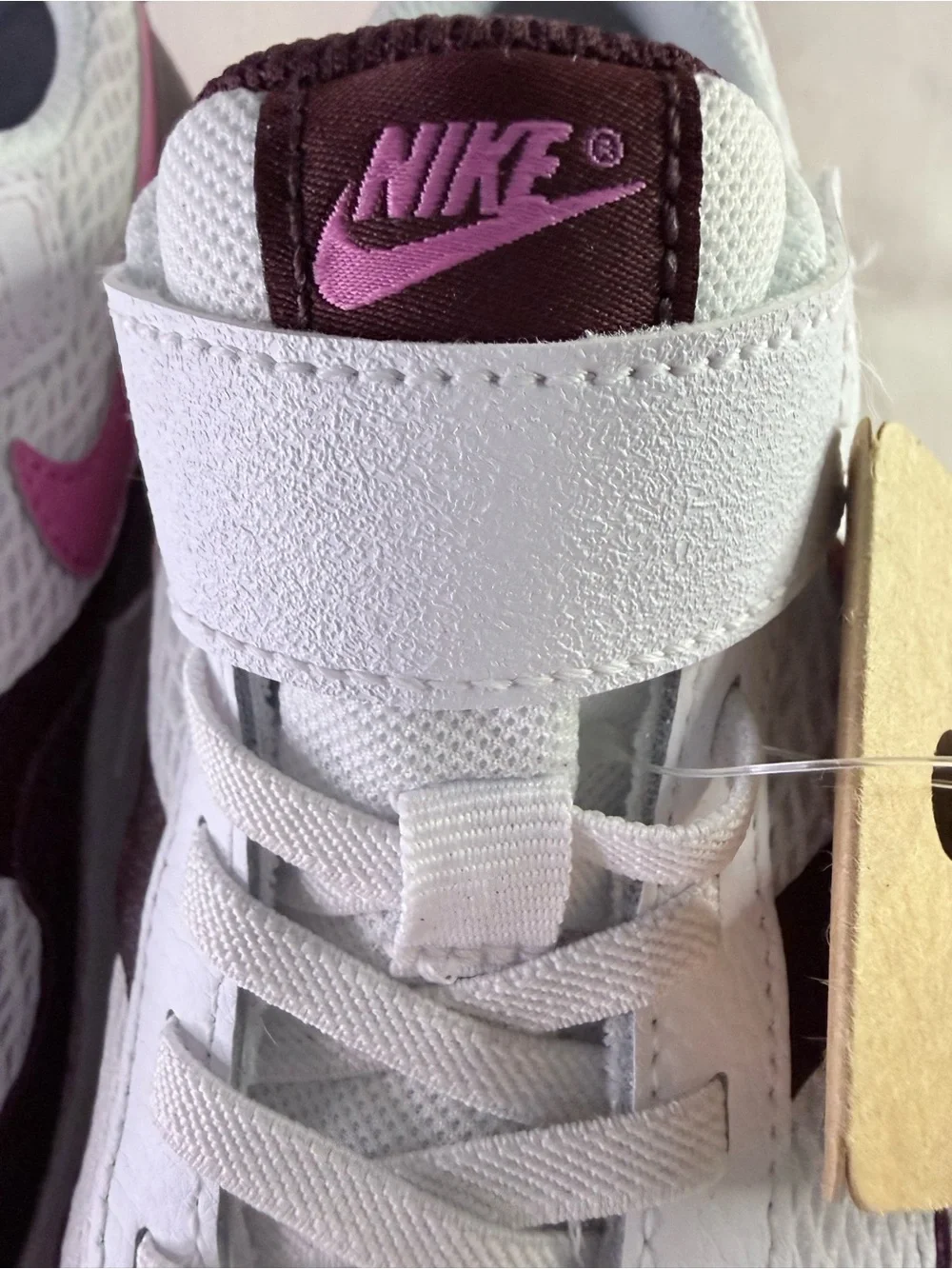 2.5 Youth Nike Kids Air Max White, Brown & Playful Pink Sneakers